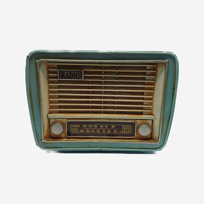 Radio Spardose Sparschwein Vintage Shabby Chic Blech-Spardose