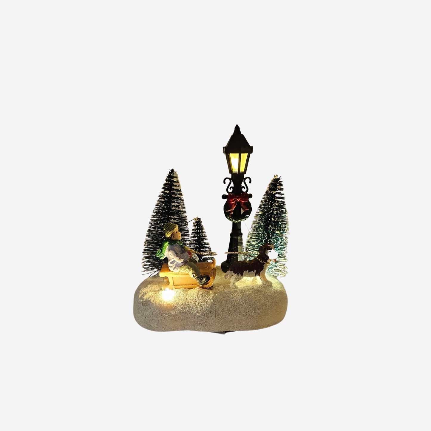 Weihnachtsszene unterschiedliche Ausführungen Miniaturwelt mit LED 14cm