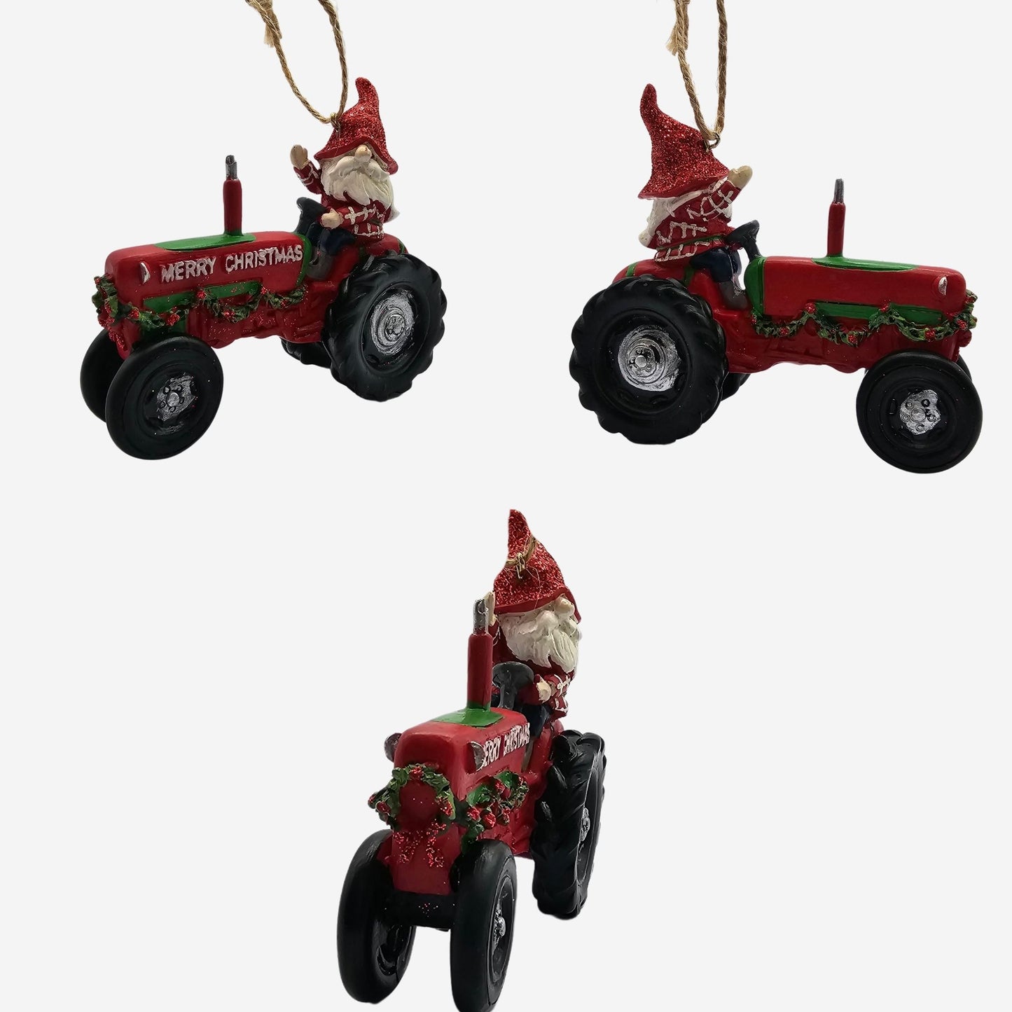 Christmas Gnome on Tractor Christmas Ornament/Christmas Tree Pendant Kurt S. Adler