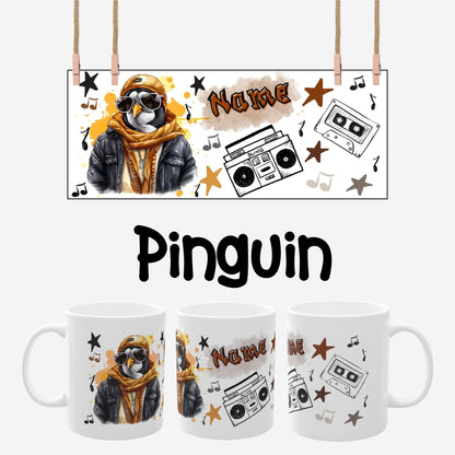 „Hip Hop Tiere“ Tasse personalisiert