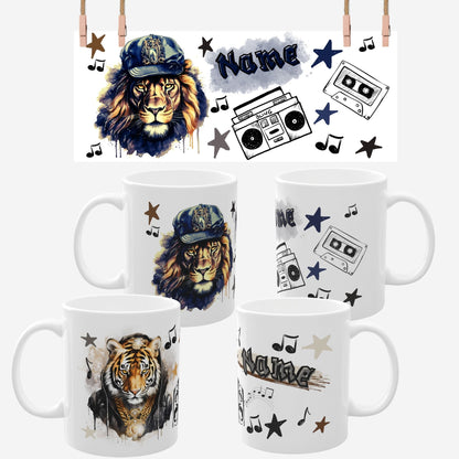 „Hip Hop Tiere“ Tasse personalisiert