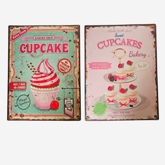 Blechschild Cupcake 25x33cm