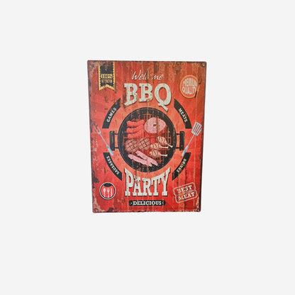 Blechschild BBQ 25x33cm