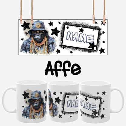 „Hip Hop Tiere“ Tasse personalisiert