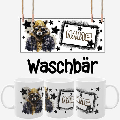 „Hip Hop Tiere“ Tasse personalisiert