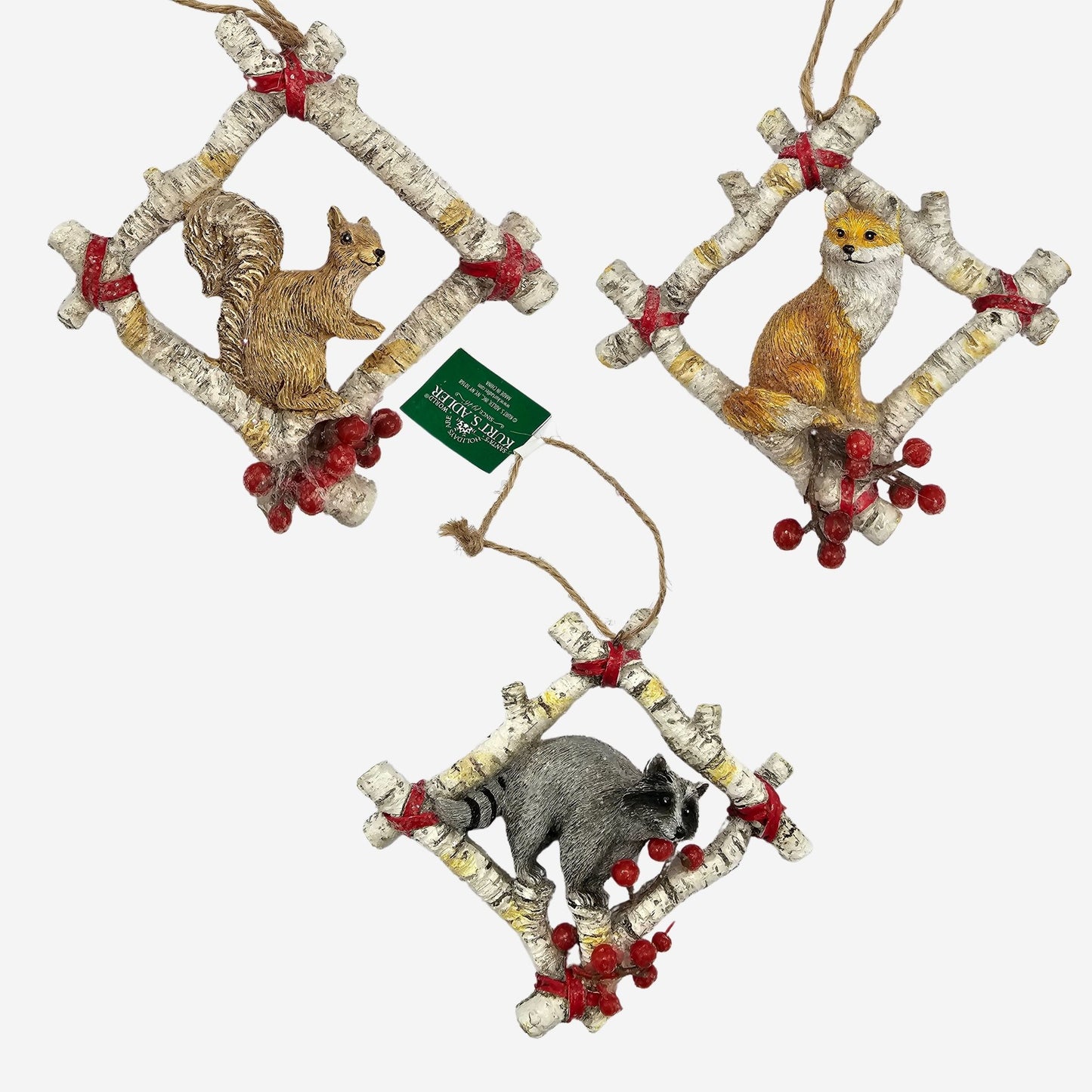 Forest animals stick frame Christmas ornaments/Christmas tree pendants Kurt S. Adler